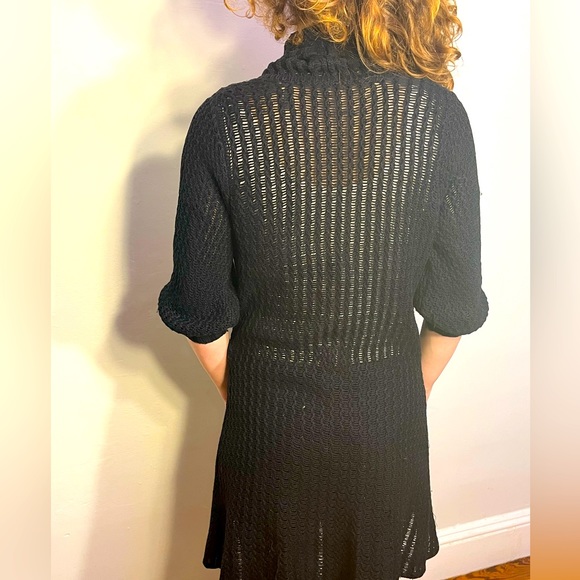 Long Black Sweater Cardigan by Guess - Picture 2 of 4